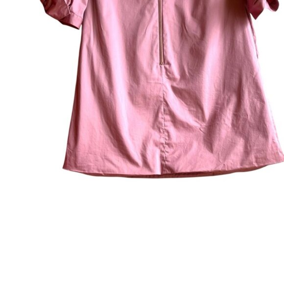 Ted Baker Solyane Pink Bow-Detail Poplin Cotton Shift Dress Size 4 TB Size 1 - Picture 10 of 16